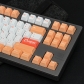 Peaches Cream GMK 104+26 Full PBT Dye Sublimation Keycaps Set for Cherry MX Mechanical Gaming Keyboard 75/98/104